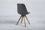 DKD Home Decor Silla de Roble y Poliéster Gris Oscuro