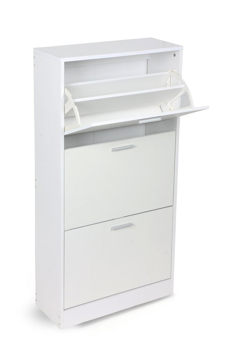 Inde - Zapatero 3 Niveles Color Blanco, Mueble Organizador para Zapatos Inde - Zapatero 3 Niveles Color Blanco, Mueble Organizador para Zapatos