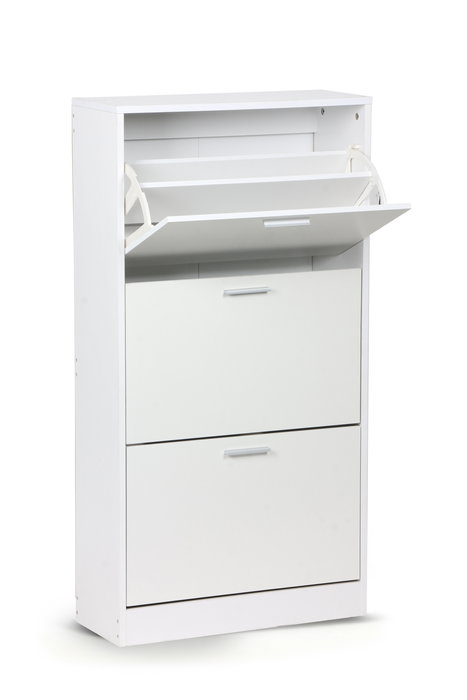 Inde - Zapatero 3 Niveles Color Blanco, Mueble Organizador para Zapatos Inde - Zapatero 3 Niveles Color Blanco, Mueble Organizador para Zapatos