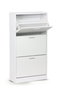 Inde - Zapatero 3 Niveles Color Blanco, Mueble Organizador para Zapatos