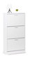 Inde - Zapatero 3 Niveles Color Blanco, Mueble Organizador para Zapatos