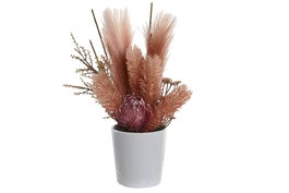 DKD Home Decor Planta en Cerámica Rosa 11x11x36 cm