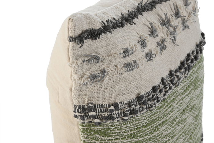 DKD Home Decor Cojín de Algodón Hecho a Mano Verde 45x45 cm (Pack de 2)
