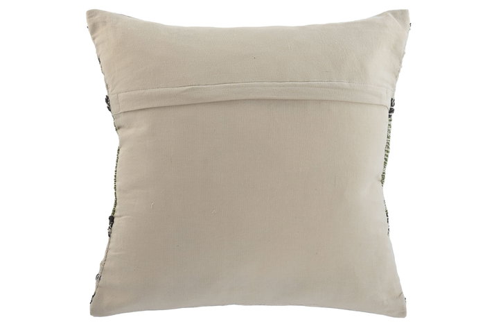 DKD Home Decor Cojín de Algodón Hecho a Mano Verde 45x45 cm (Pack de 2)