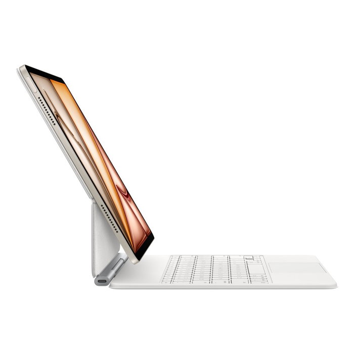 Apple Magic Keyboard Teclado para iPad Air 13" (M3/M2) - Distribución Portugués - Blanco - Trackpad de Vidrio