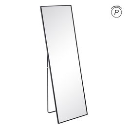 Espejo de pie Negro Aluminio Cristal 50 x 2,5 x 160 cm