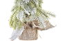 DKD Home Decor Árbol Navidad Tradicional PVC Verde Natural Blanco 15 x 30 x 15 cm (2 Unidades)