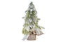 DKD Home Decor Árbol de Navidad Nevado Verde de 30 cm