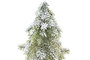 DKD Home Decor Árbol Navidad Tradicional PVC Verde Natural Blanco 15 x 30 x 15 cm (2 Unidades)