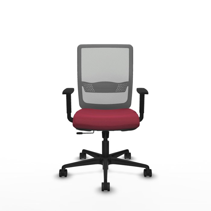 PIQUERAS Y CRESPO Silla de oficina Haches con mecanismo Sincro/Traslack, Granate y Gris PIQUERAS Y CRESPO Silla de oficina Haches con mecanismo Sincro/Traslack, Granate y Gris