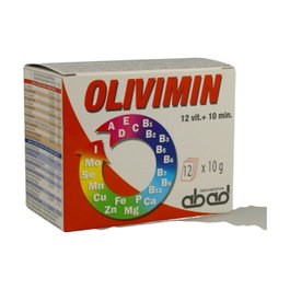 Abad - Olivimin (Iroviton) 12 sobres - Complemento polivitamínico con 12 vitaminas y 10 minerales