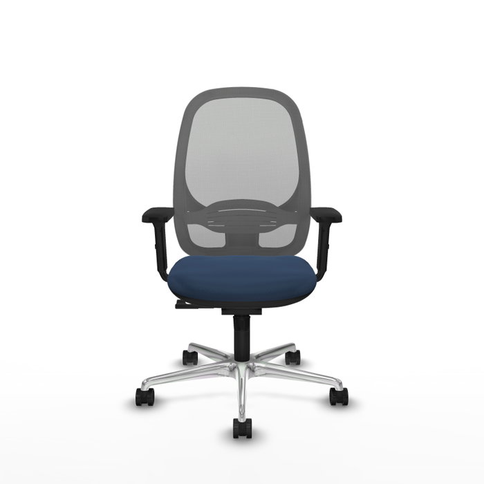 PIQUERAS Y CRESPO Silla de oficina Cilanco con mecanismo Sincro, Azul marino y Gris