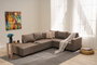 Atelier Del Sofa Aly Arzilla Left - Sofá Cama Esquinero Marrón 280x210x83 cm, Tamaño Cama 150x190 cm