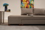 Atelier Del Sofa Aly Arzilla Left - Sofá Cama Esquinero Marrón 280x210x83 cm, Tamaño Cama 150x190 cm
