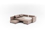 Atelier Del Sofa Aly Arzilla Left - Sofá Cama Esquinero Marrón 280x210x83 cm, Tamaño Cama 150x190 cm