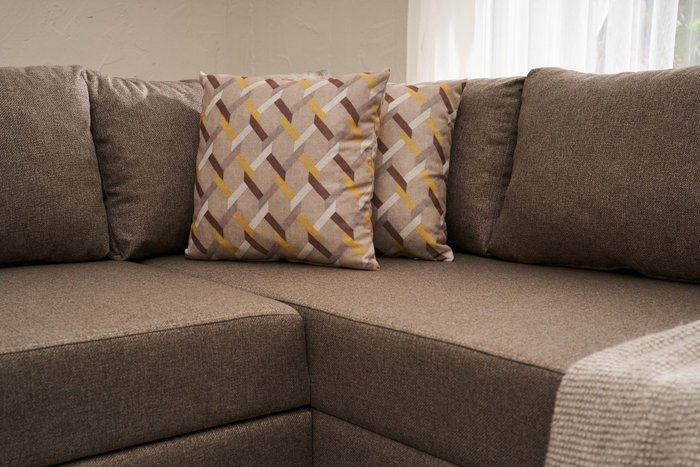 Atelier Del Sofa Aly Arzilla Left - Sofá Cama Esquinero Marrón 280x210x83 cm, Tamaño Cama 150x190 cm