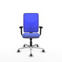 PIQUERAS Y CRESPO Silla de oficina Motilla con mecanismo Sincro, Azul