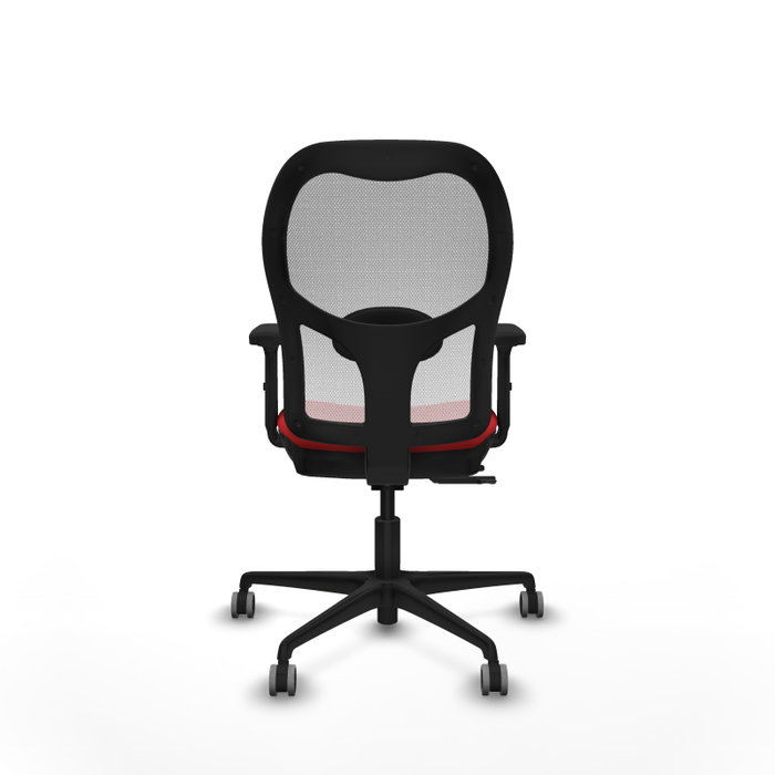PIQUERAS Y CRESPO Silla de oficina Jorquera con mecanismo Sincro/Traslack, Rojo y Blanco PIQUERAS Y CRESPO Silla de oficina Jorquera con mecanismo Sincro/Traslack, Rojo y Blanco