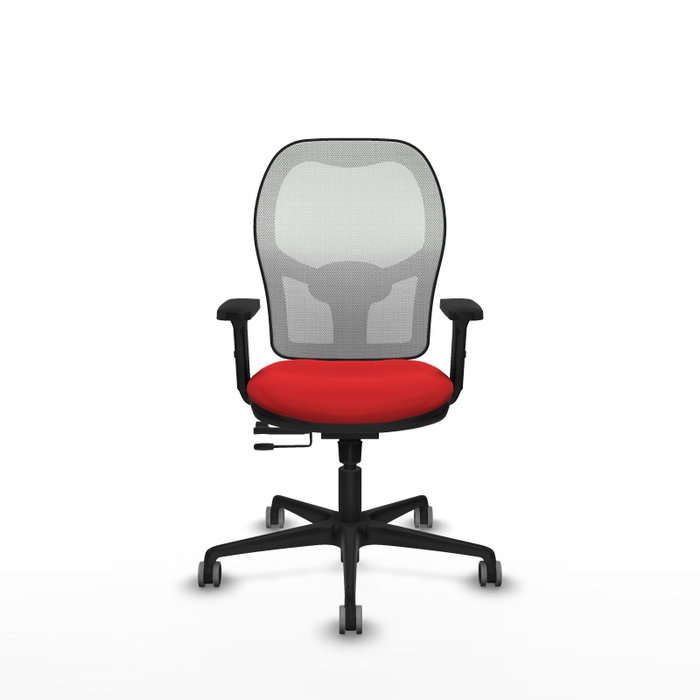 PIQUERAS Y CRESPO Silla de oficina Jorquera con mecanismo Sincro/Traslack, Rojo y Blanco PIQUERAS Y CRESPO Silla de oficina Jorquera con mecanismo Sincro/Traslack, Rojo y Blanco