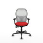 PIQUERAS Y CRESPO Silla de oficina Jorquera con mecanismo Sincro/Traslack, Rojo y Blanco