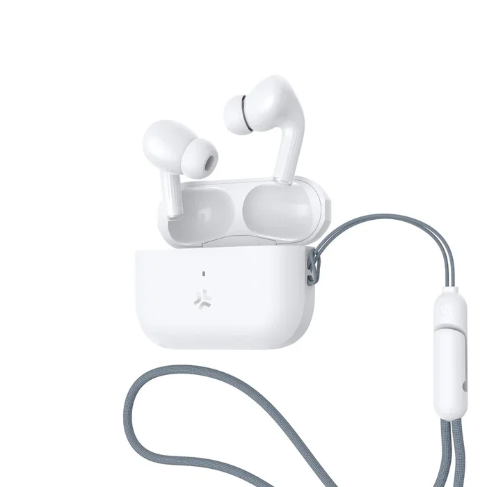 Celly Auriculares Inalámbricos Intrauditivos TWS HARMONYWH, Cancelación Activa de Ruido (ANC) y Ambiental (ENC), USB Tipo-C, Blanco, 5h Autonomía