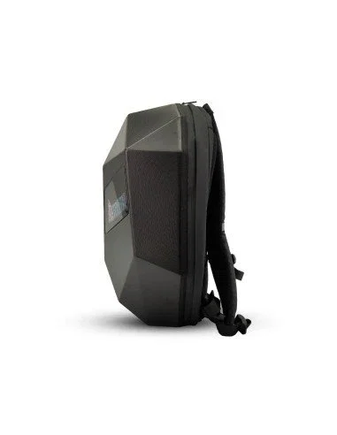 Woxter AC26 012 Mochila LED Knight Bike 20L Negro con Pantalla Personalizable por App, Impermeable, Compartimento para Casco y Portátil para Ciclistas