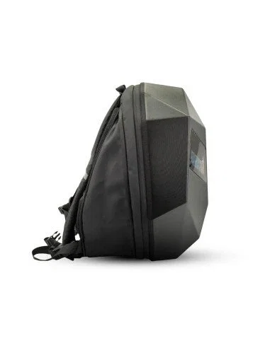 Woxter AC26 012 Mochila LED Knight Bike 20L Negro con Pantalla Personalizable por App, Impermeable, Compartimento para Casco y Portátil para Ciclistas