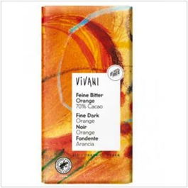 VIVANI Chocolate Negro 70% Cacao con Naranja Bio Vegan 100gr