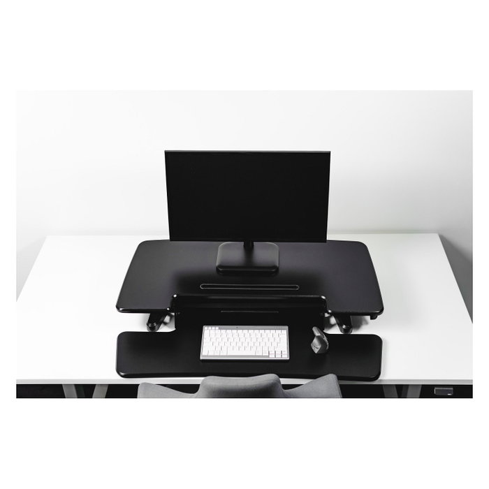 BakkerElkhuizen Sitz-Steh-Schreibtischaufsatz Desk Riser 2 ajustable Negro 15 kg