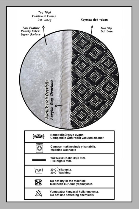 Mijölnir Juego Alfombrillas Baño 2 Piezas Poliéster Gris 60x100cm