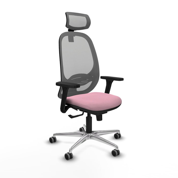 PIQUERAS Y CRESPO Silla de oficina Cilanco con mecanismo Sincro, Rosa y Gris PIQUERAS Y CRESPO Silla de oficina Cilanco con mecanismo Sincro, Rosa y Gris