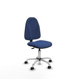 PIQUERAS Y CRESPO Silla de oficina Algarra Azul marino sin brazos con base cromada
