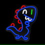 Forever Jurassic Baby Dino Neon Plexi LED con Regulador de Intensidad (Dimmer) y Alimentación USB para Decoración de Pared