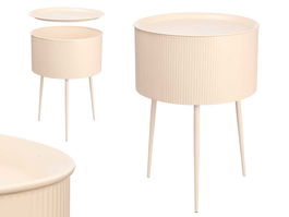 Giftdecor Mesa Auxiliar Redonda Beige 40x40x57 cm