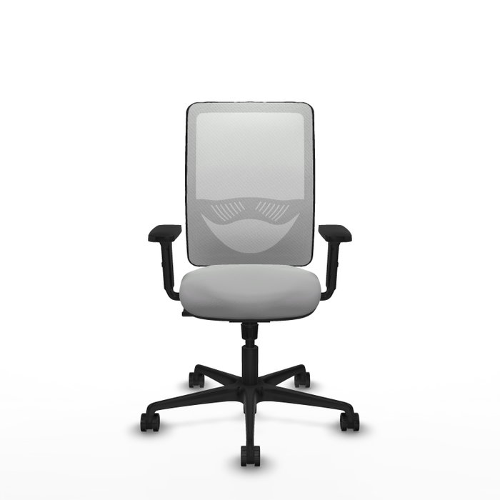 PIQUERAS Y CRESPO Silla de oficina Zulema con mecanismo Sincro, Gris claro y Blanco