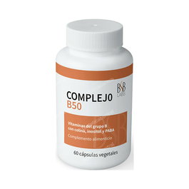 BSB LABS Complejo B-50 60 Cápsulas | Vitaminas del Grupo B 50 mg | Complemento Alimenticio Vitamina B1, B2, B3, B5, B6, B12