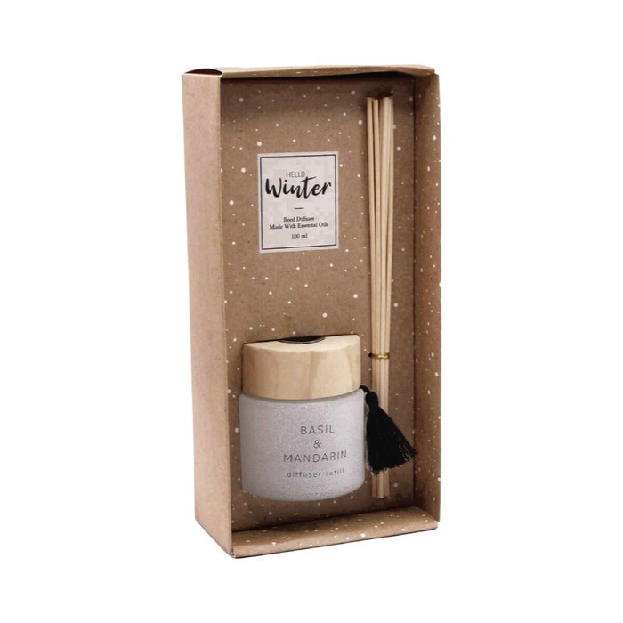 DKD Home Decor Ambientador de Cristal y Madera 100 ml Blanco