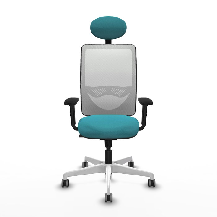 PIQUERAS Y CRESPO Silla de oficina Zulema con Mecanismo Sincro, Turquesa y Blanco PIQUERAS Y CRESPO Silla de oficina Zulema con Mecanismo Sincro, Turquesa y Blanco