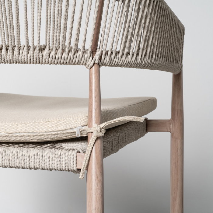 Silla Apilable Acero-Rattán Pe Exterior 57 X 58 X 77 cm