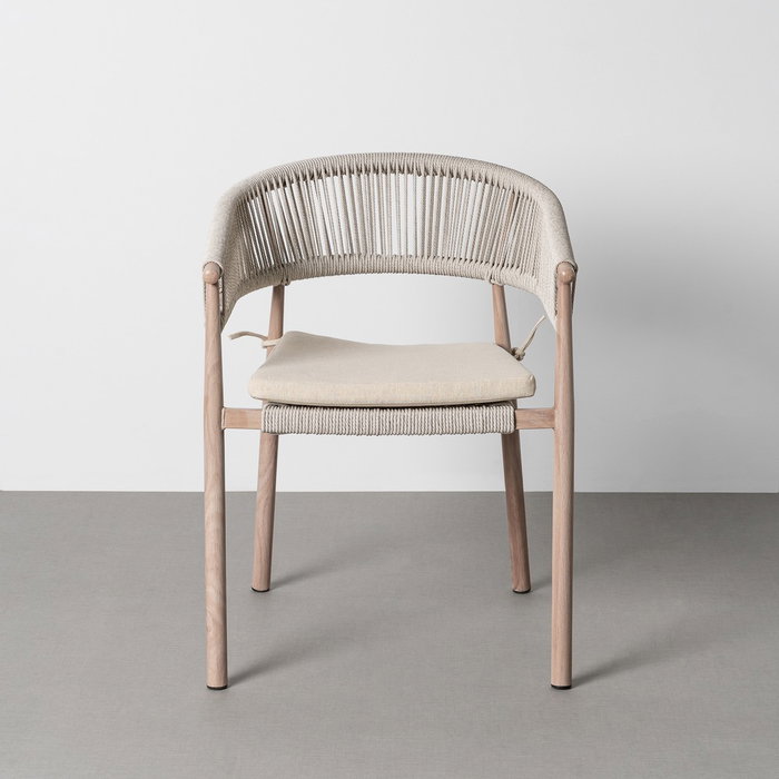 Silla Apilable Acero-Rattán Pe Exterior 57 X 58 X 77 cm