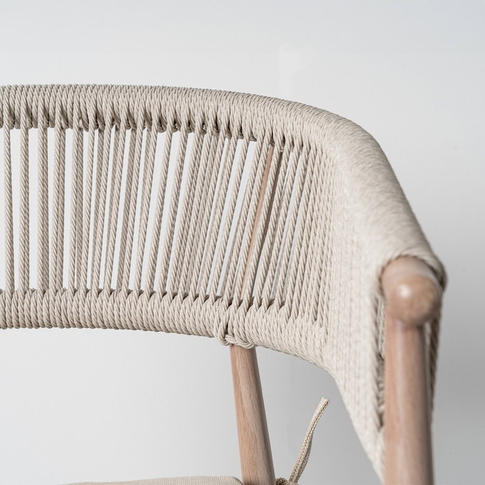 Silla Apilable Acero-Rattán Pe Exterior 57 X 58 X 77 cm