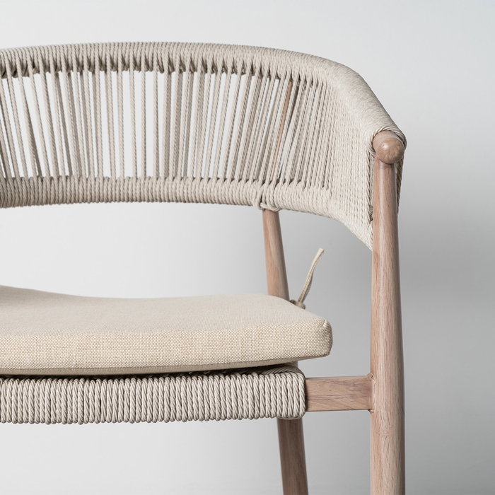 Silla Apilable Acero-Rattán Pe Exterior 57 X 58 X 77 cm