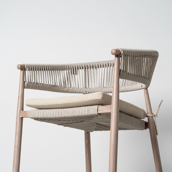 Silla Apilable Acero-Rattán Pe Exterior 57 X 58 X 77 cm