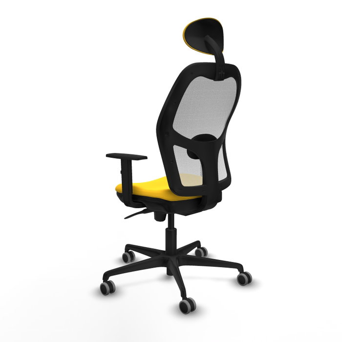 PIQUERAS Y CRESPO Silla de oficina Jorquera con mecanismo Sincro, Amarillo y Blanco PIQUERAS Y CRESPO Silla de oficina Jorquera con mecanismo Sincro, Amarillo y Blanco
