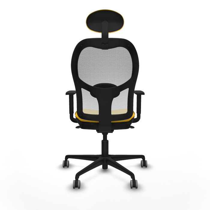PIQUERAS Y CRESPO Silla de oficina Jorquera con mecanismo Sincro, Amarillo y Blanco PIQUERAS Y CRESPO Silla de oficina Jorquera con mecanismo Sincro, Amarillo y Blanco