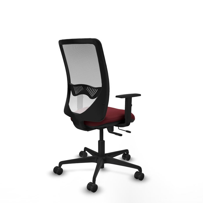 PIQUERAS Y CRESPO Silla de oficina Zulema con mecanismo Sincro/Traslack, Granate y Blanco PIQUERAS Y CRESPO Silla de oficina Zulema con mecanismo Sincro/Traslack, Granate y Blanco