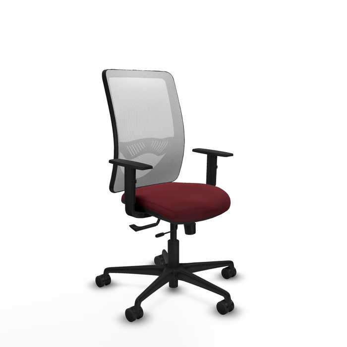 PIQUERAS Y CRESPO Silla de oficina Zulema con mecanismo Sincro/Traslack, Granate y Blanco PIQUERAS Y CRESPO Silla de oficina Zulema con mecanismo Sincro/Traslack, Granate y Blanco