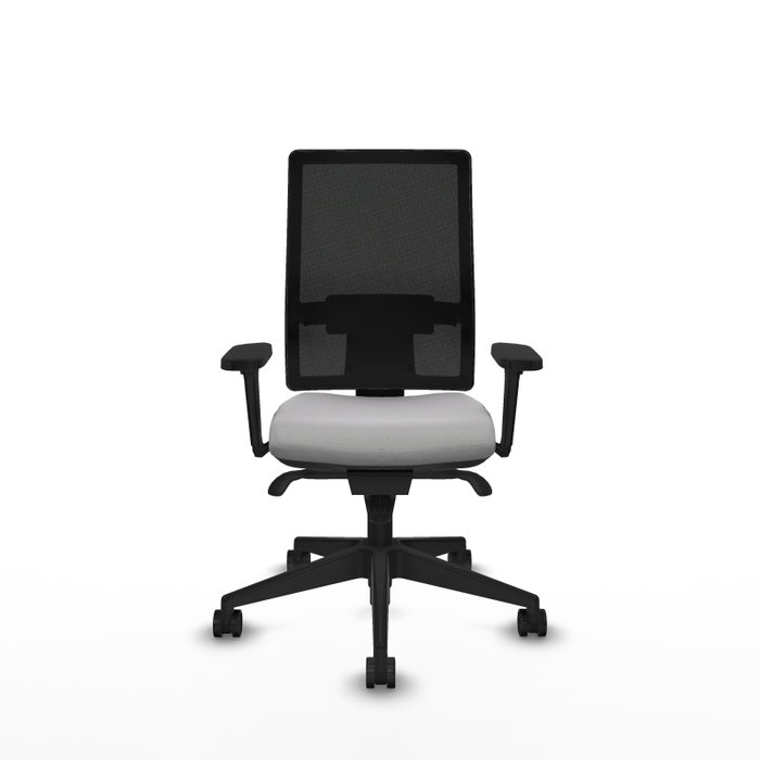 PIQUERAS Y CRESPO Silla de oficina Horna con mecanismo Sincro, Gris claro y Negro
