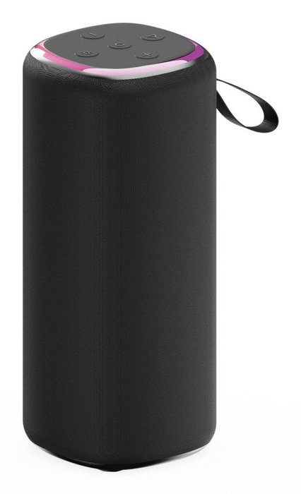 Gembird SPK-BT-LED-08L Altavoz Portátil para Fiestas con Luces LED RGB, Bluetooth 5.3, 10W, Radio FM, Entrada microSD/USB, Micrófono y Batería Recargable