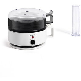 Krups EG 230115 Ovomat Super - Hervidor de huevos para 7 unidades, temporizador giratorio, alarma, plástico, color blanco